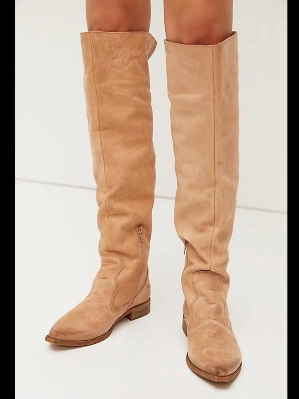 Free People Brenna Over the Knee Boots Western Toe Size 39.5